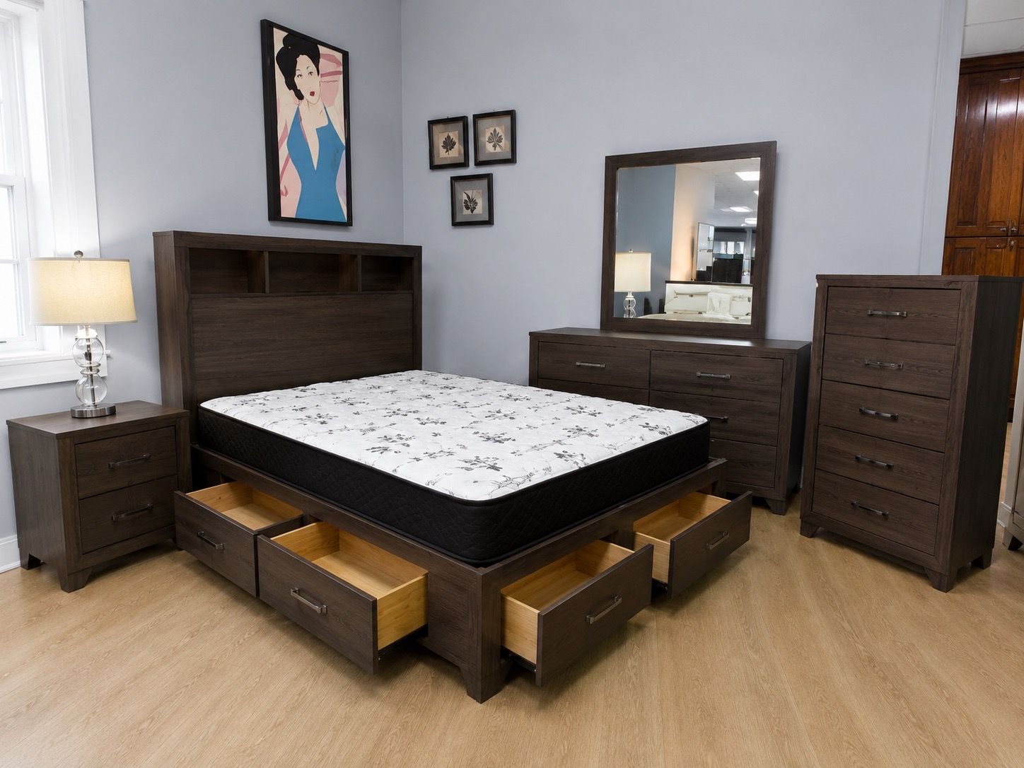 Modern Storage Bedroom Set - $988