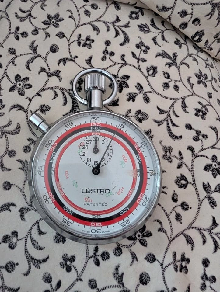 Vintage Lustro Swiss made stopwatch