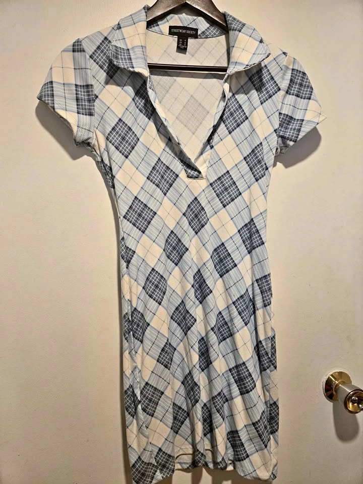 Streetwear Society Plaid Mini Dress