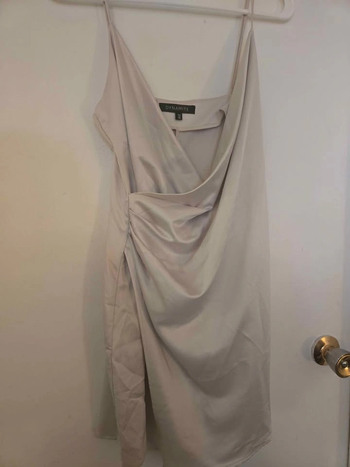 Dynamite Satin Wrap Dress - photo 2