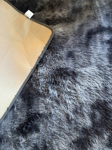 Fluffy 5x7 Shag Area Rug - Dark Gray Charcoal Black - photo 3
