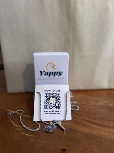 Yappy Interactive Bible Verse Cross Necklace - Stainless Steel
