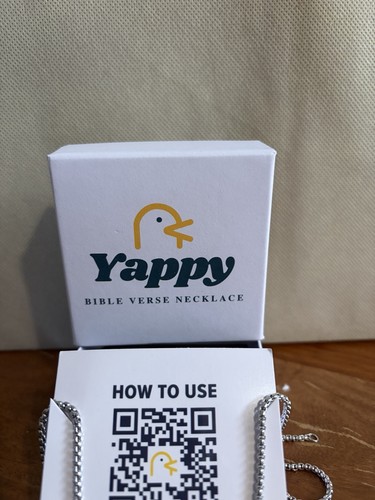 Yappy Interactive Bible Verse Cross Necklace - Stainless Steel - photo 2