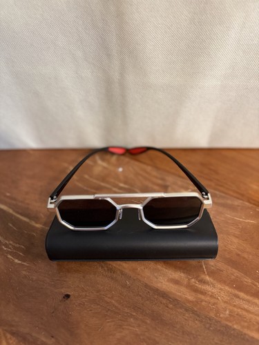 Octagonal Steampunk Sunglasses - Silver Metal Double Bridge - photo 2
