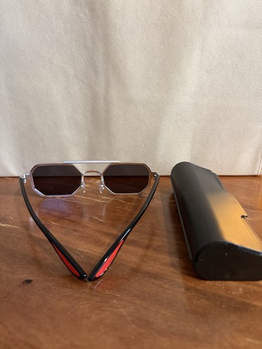 Octagonal Steampunk Sunglasses - Silver Metal Double Bridge - photo 4