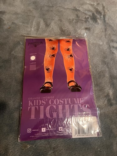 Hauntlook Orange Kids Costume Stockings (Medium)