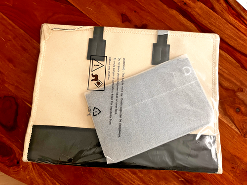 Initial Canvas Tote Bag with Tassel and Matching Wristlet - photo 2