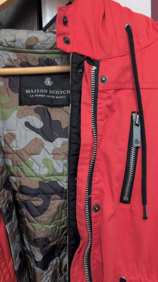 Maison Scotch Red Hooded Parka Jacket - photo 2