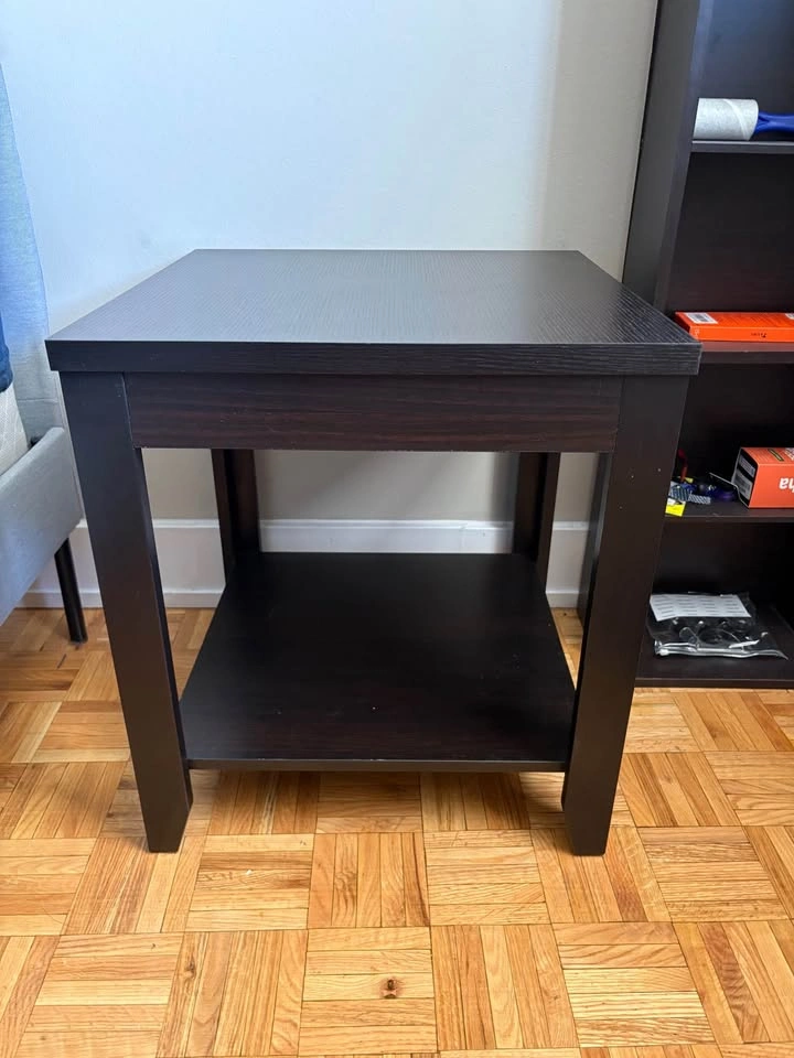 Dark Brown Wood Night Stand - photo 2