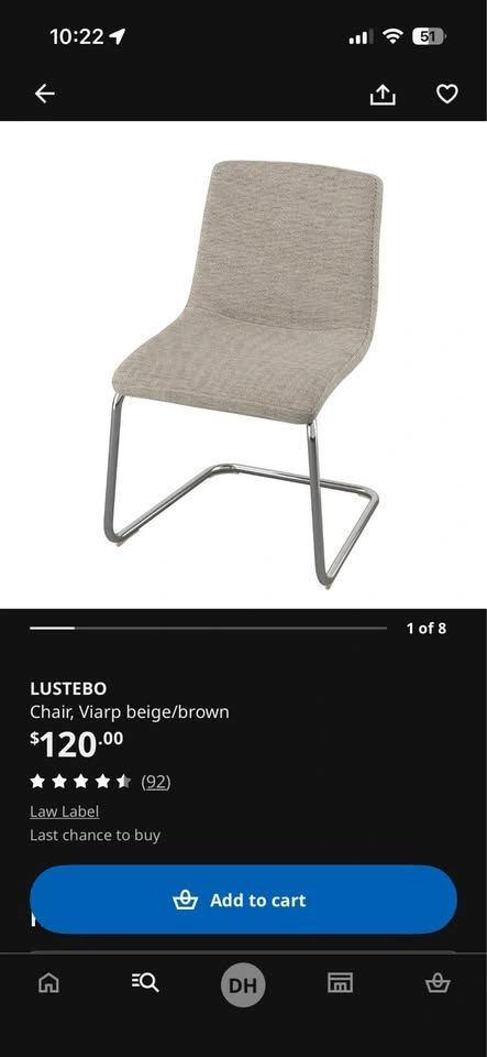 IKEA LUSTEBO Chair - photo 3