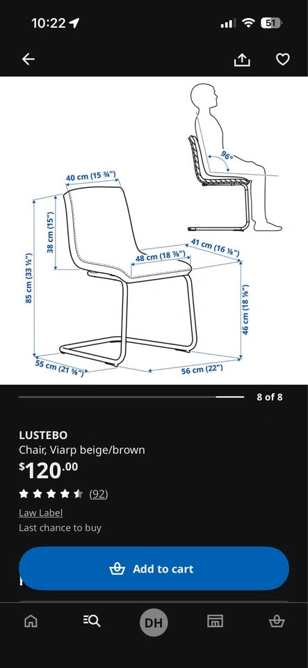 IKEA LUSTEBO Chair - photo 4