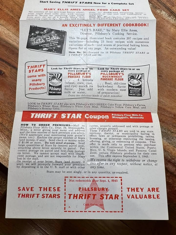 Vintage 1943 Pillsbury "Thrift Star" Recipe & Premium Pamphlet - photo 4