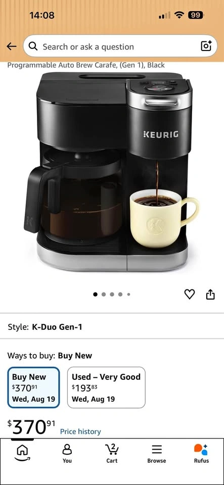 Keurig K-Duo Gen-1 Coffee Maker