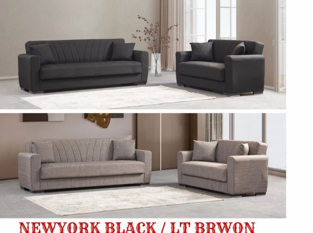 3 In 1 Sleep/Sit/Storage Sofa and Loveseat Set