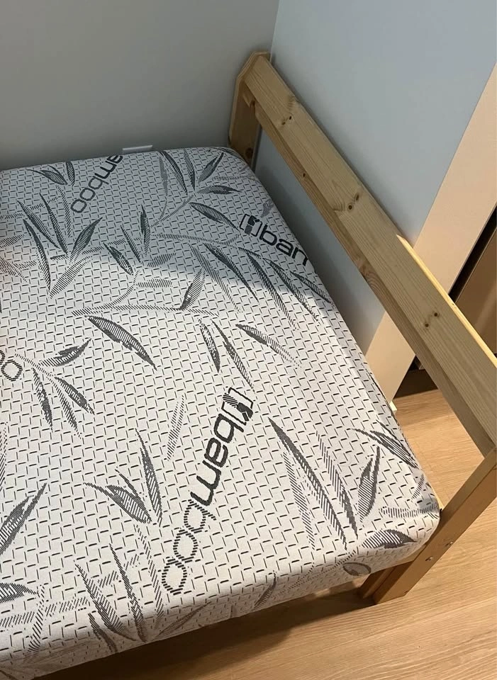 IKEA NEIDEN Twin Bed Frame with Slates and Bamboo Mattress - photo 5