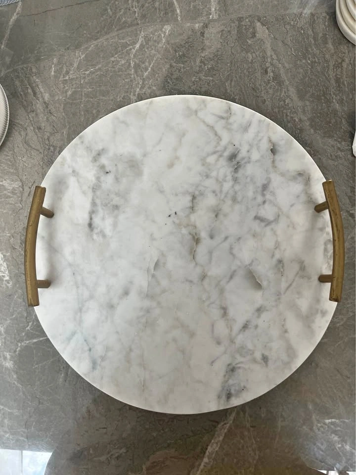 White Decorative Stone Tray