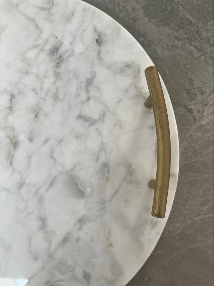 White Decorative Stone Tray - photo 3