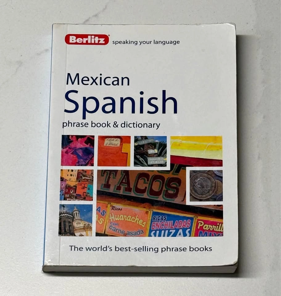Spanish travel phrase book and dictionary (Mexican Spanish versi
