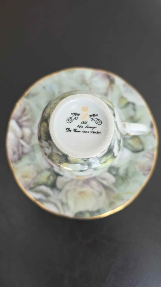 6pc colonial porcelain teacup set by Limoges - photo 3