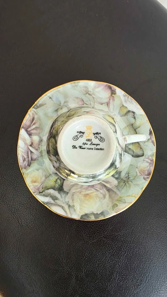 6pc colonial porcelain teacup set by Limoges - photo 5