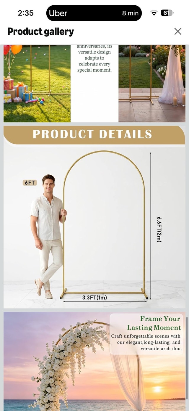 Gold Wedding Arch