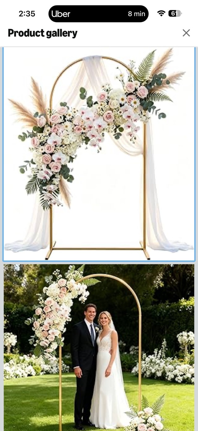 Gold Wedding Arch - photo 2