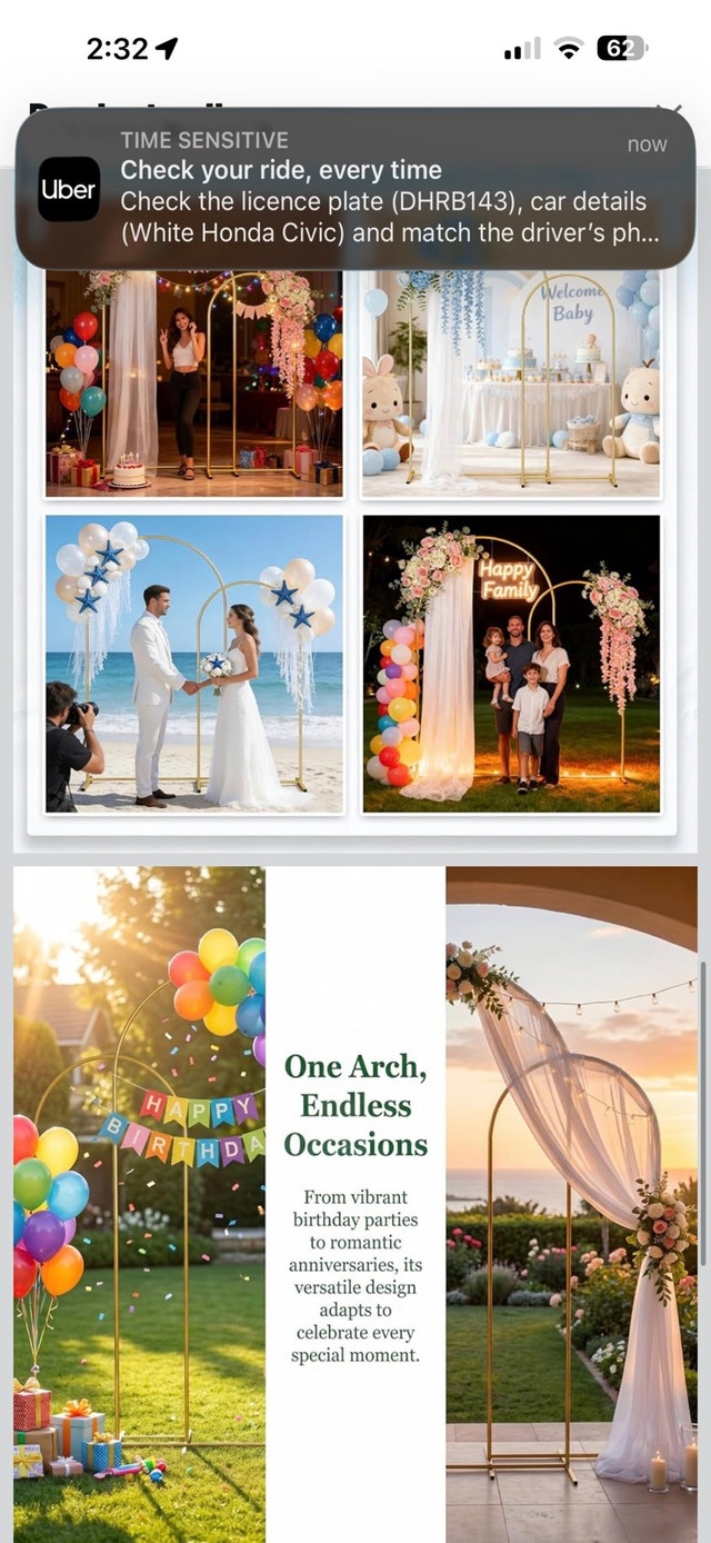Metal Wedding Arch Backdrop Stand - photo 3