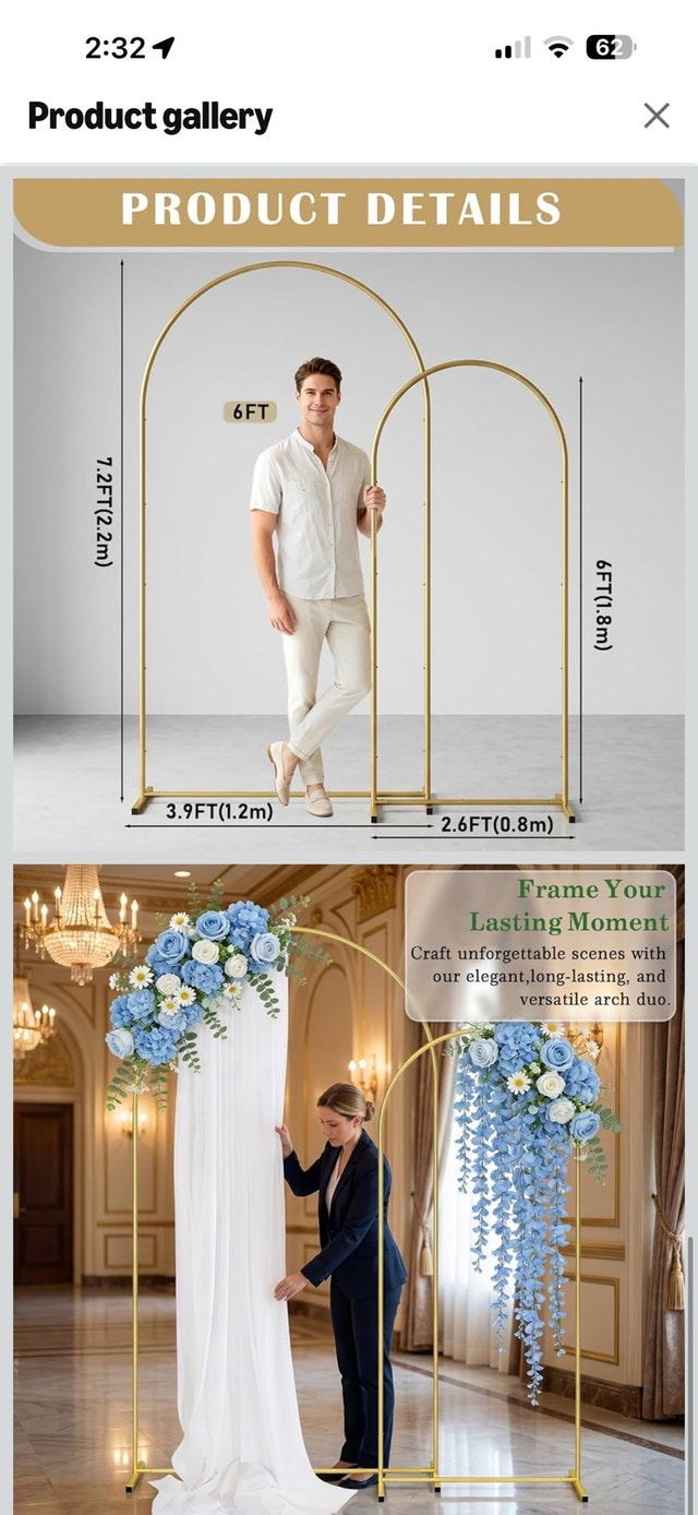 Metal Wedding Arch Backdrop Stand - photo 4