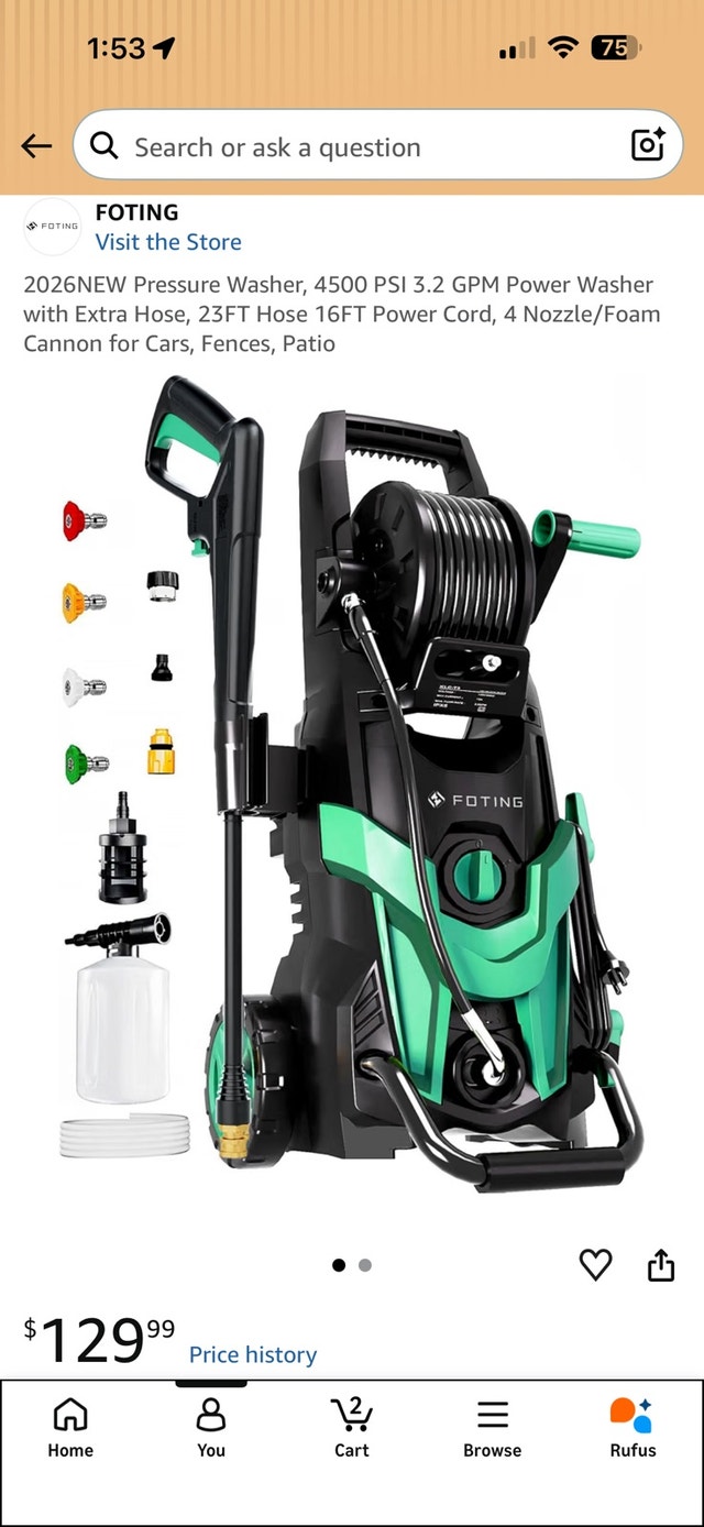FOTING 4500 PSI Pressure Washer BNIB