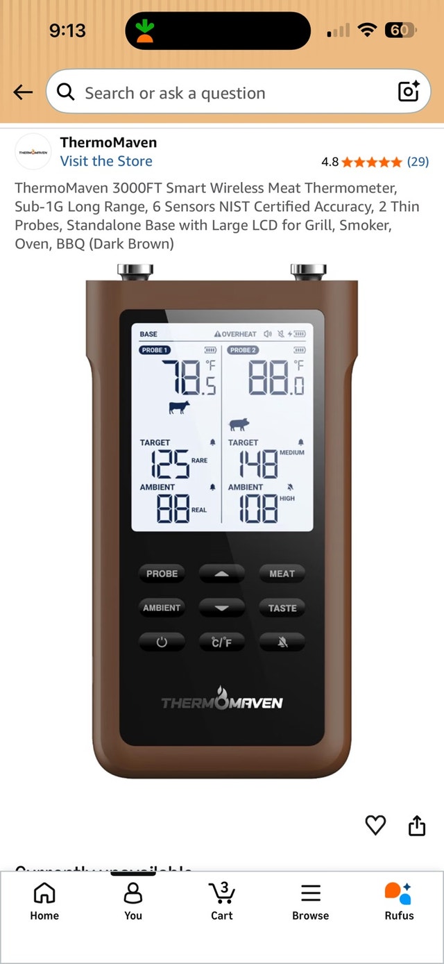 ThermoMaven Smart Bluetooth Meat Thermometer - photo 2