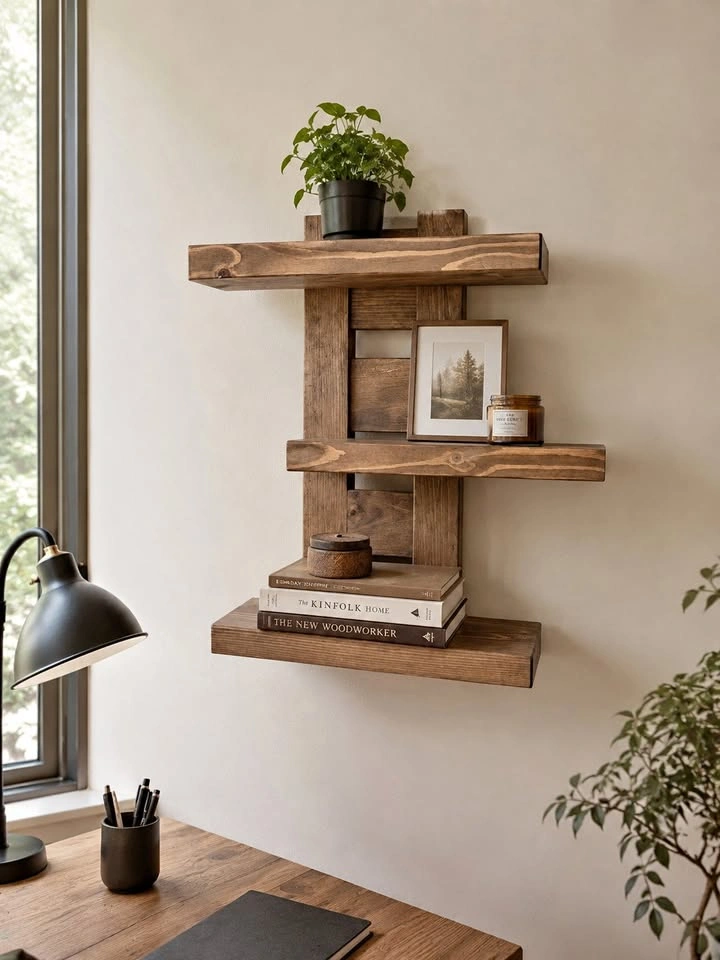 Wall Shelves --3 Tier Solid Wood, Rustic, Artisan Made--