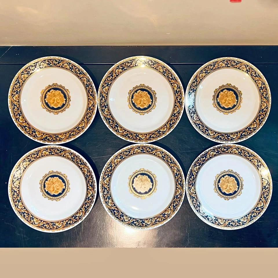 Bacchus T. Limoges France Porcelain 7.5" Plates (Set of 6)