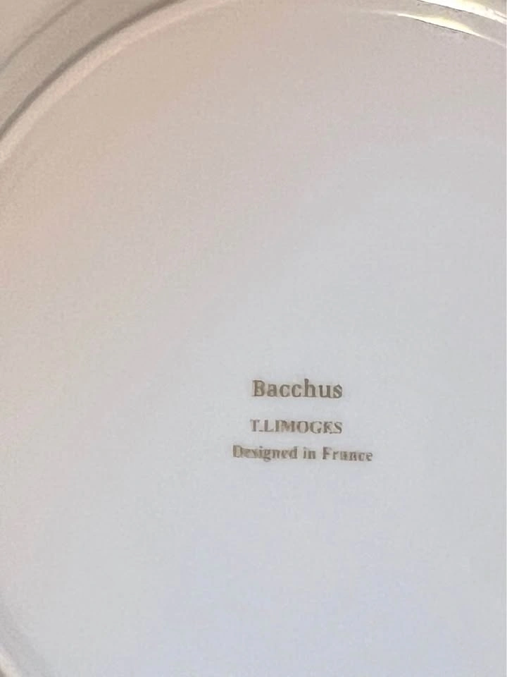 Bacchus T. Limoges France Porcelain 7.5" Plates (Set of 6) - photo 3