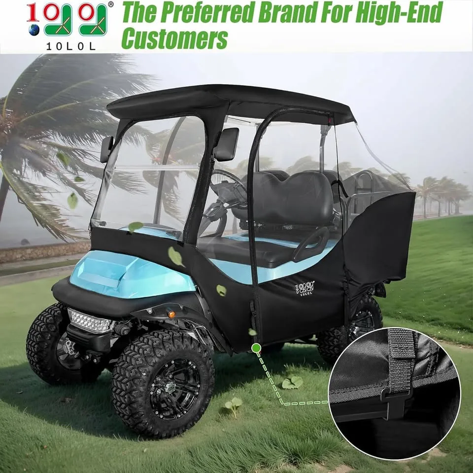 4-Passenger Golf Cart Enclosure with Clear Windows image indicator(2)