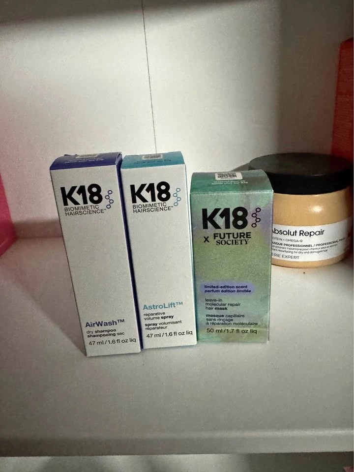 K18 AirWash, AstroLift, and Future Society Hair Mask Set