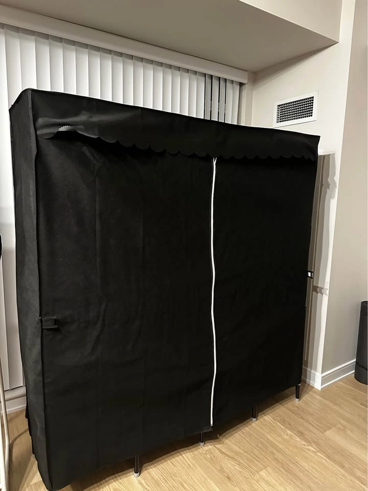 67 Inch Black Portable And Sturdy Wardrobe Closet - photo 3