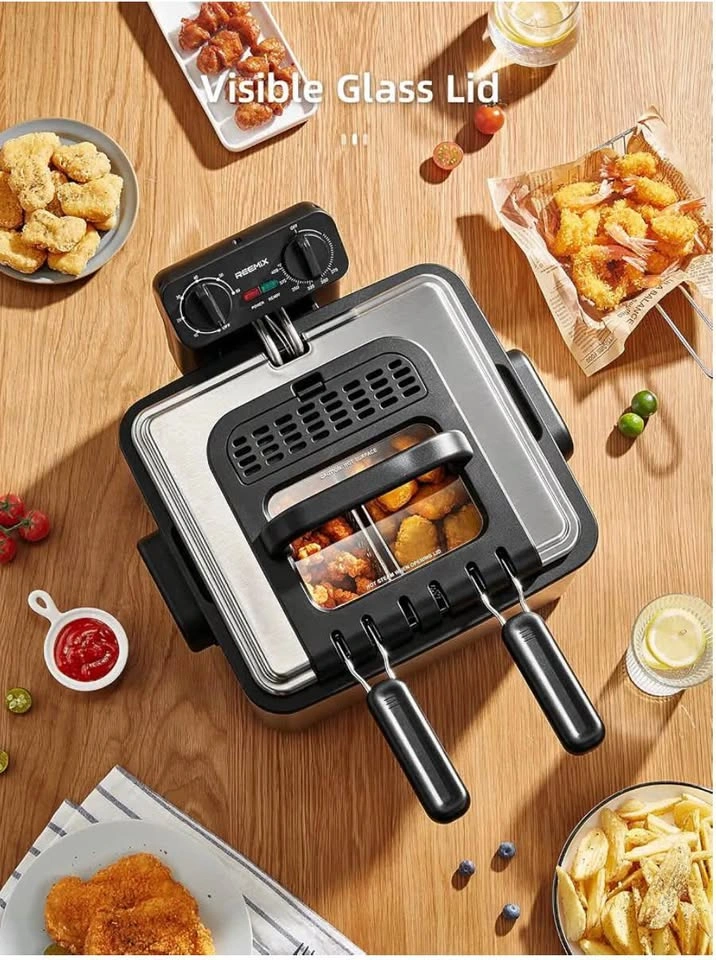Reemix 4.5L Electric Deep Fryer with 3 Baskets - photo 2