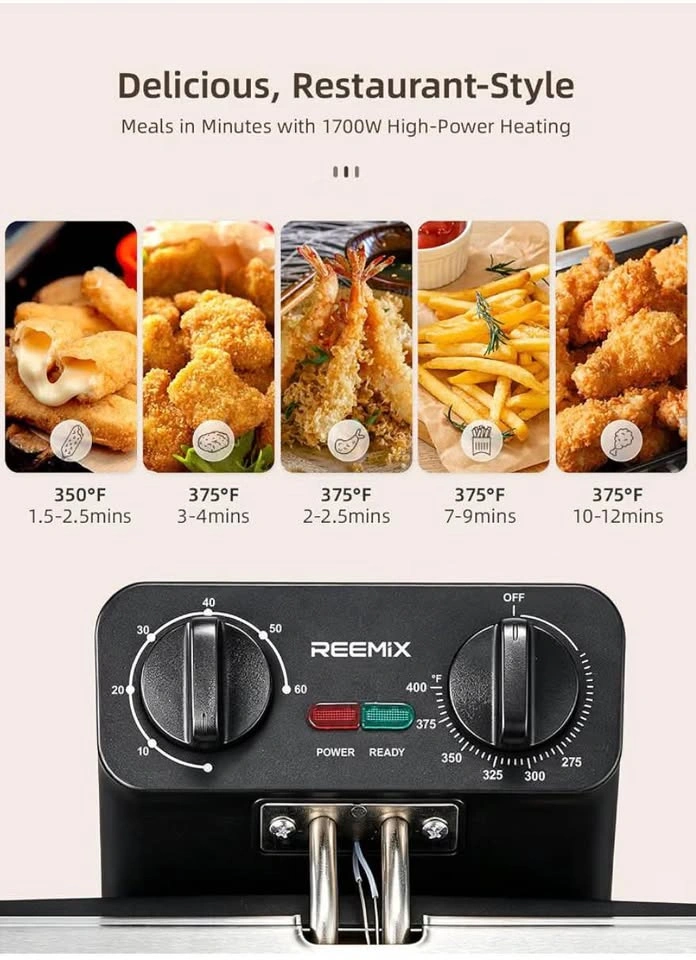 Reemix 4.5L Electric Deep Fryer with 3 Baskets - photo 3