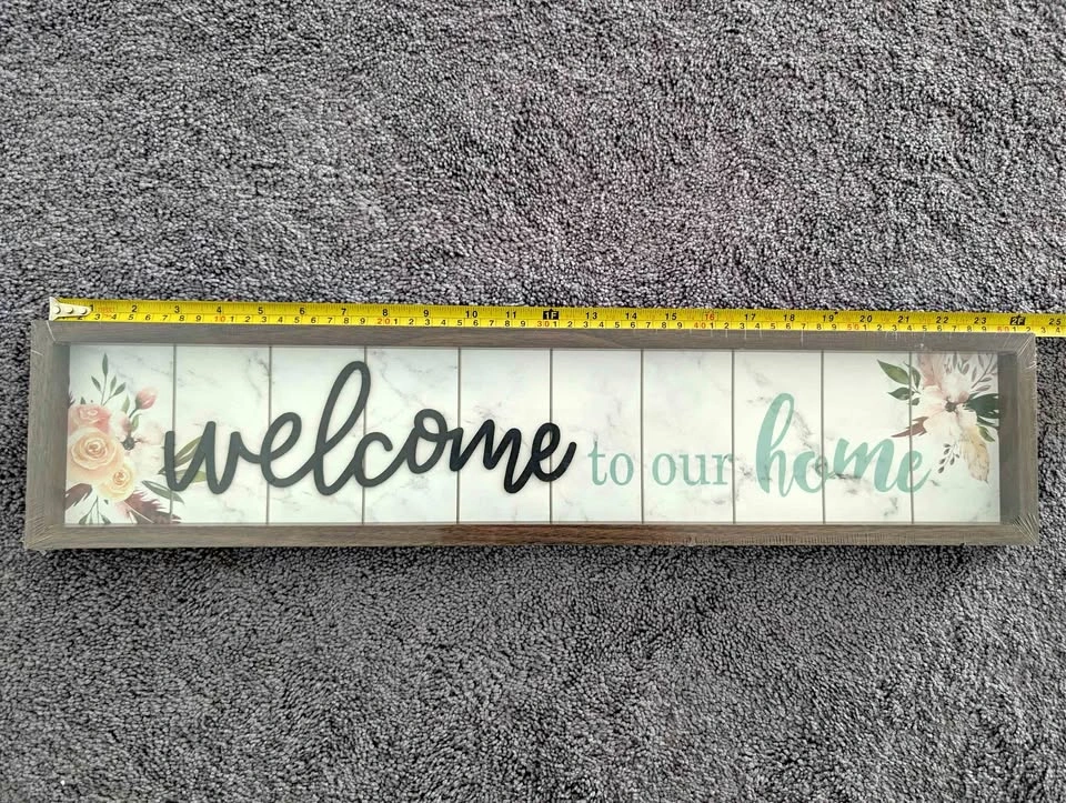 Set of 2 Wall Art Signs - Welcome and You're My Everything