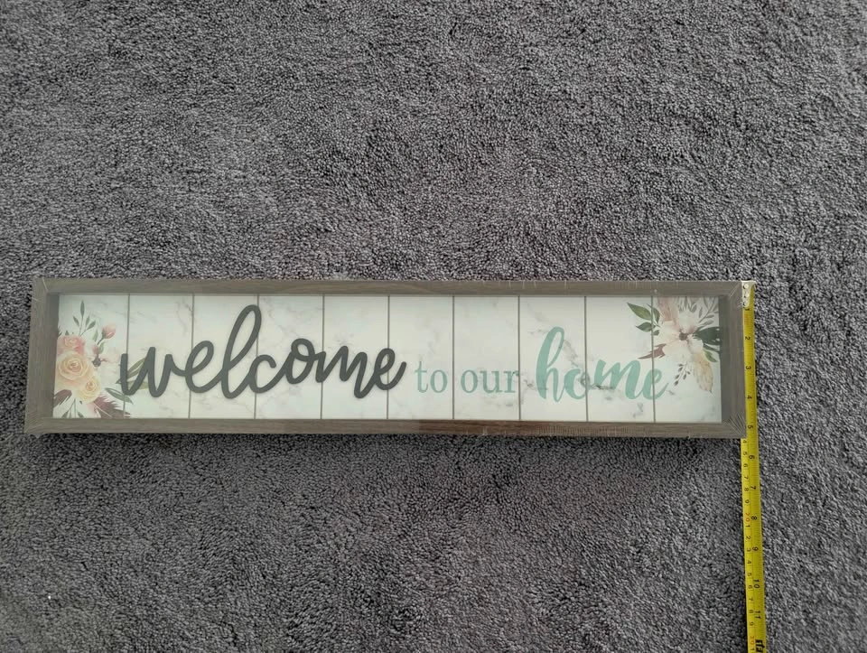 Set of 2 Wall Art Signs - Welcome and You're My Everything - photo 4
