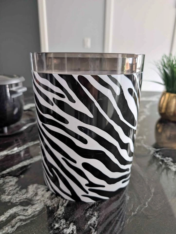 Zebra Print basket/bin