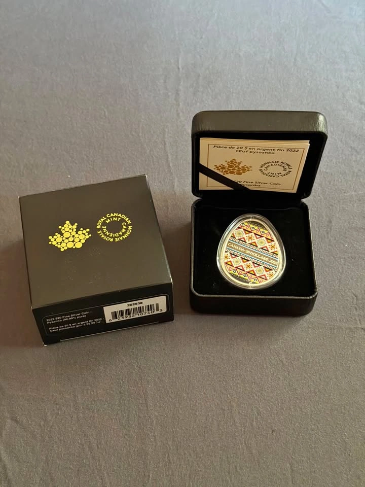 2022 Royal Canadian Mint Pysanka 1 oz Fine Silver Coin