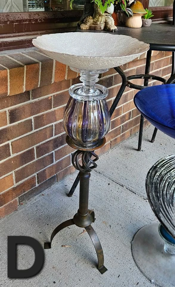Upcycled Glass & Ceramic Bird Baths – One-of-a-Kind Garden Art! - photo 4