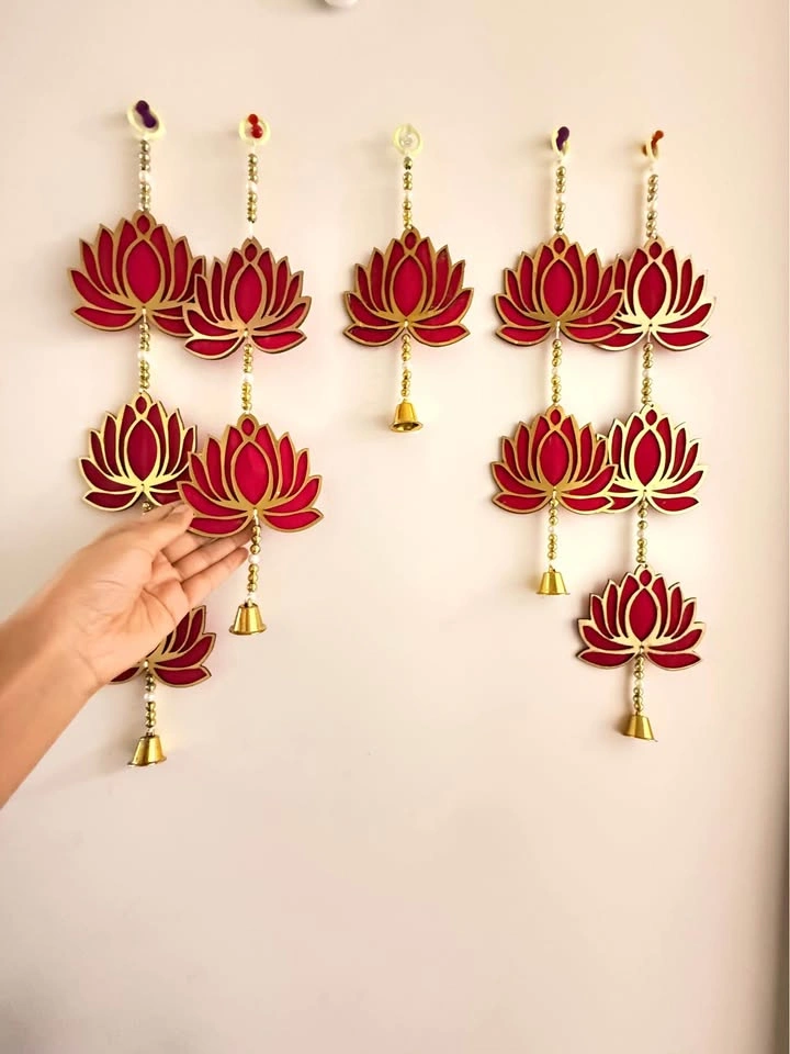 Lotus Flower Wall Hanging Decor Set - photo 4