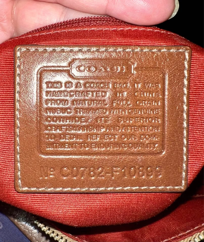 Coach Bag Tan Soft Pebbled Leather / Brown Leather Strap - photo 3