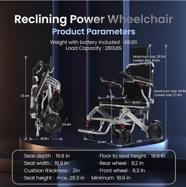 2026 Electric Reclining Power Wheelchair – LIKE NEW – $800 FIRM - photo 2