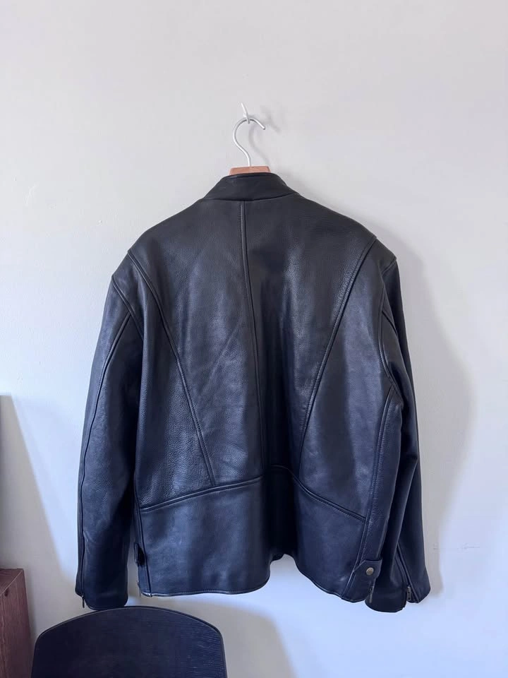 Real Leather Biker Jacket sz XL - photo 3