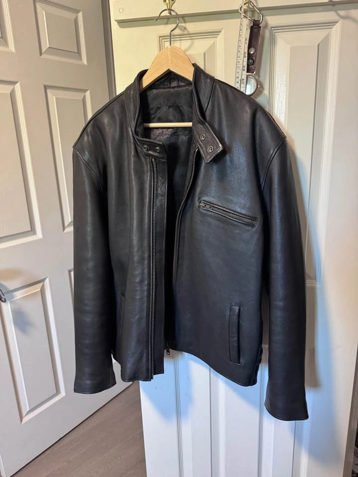 Real Leather Biker Jacket sz XL - photo 5