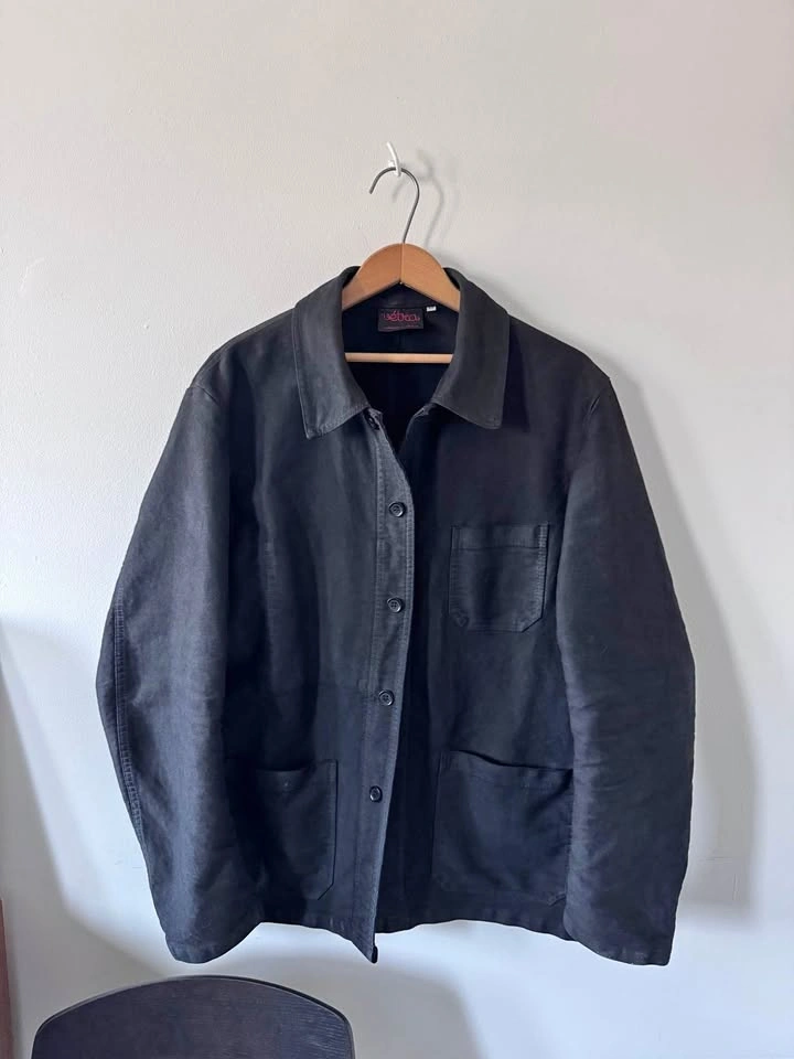 Vetra Black Chore Coat Jacket sz L