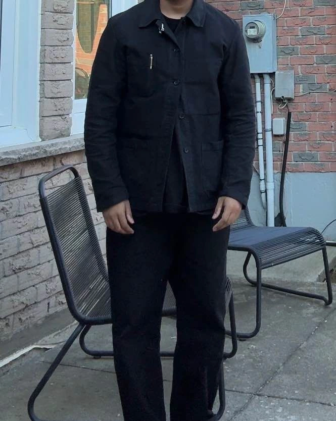 Vetra Black Chore Coat Jacket sz L - photo 4